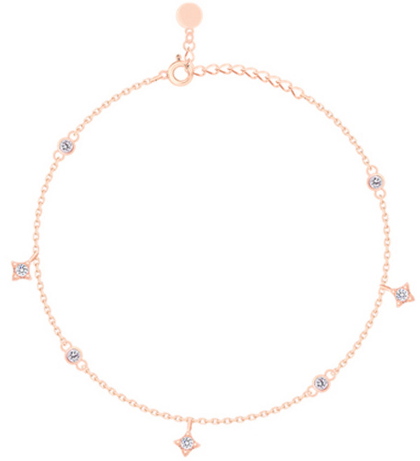 밀튼스텔리 여성용 실버 팔찌 MSJ-SB180188RGWQ