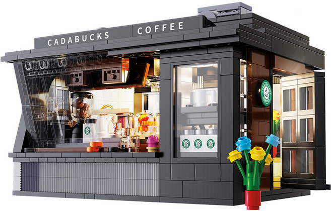 카다 카다벅스 카페 레고호환블록 768PCS, 혼합색상, 1개