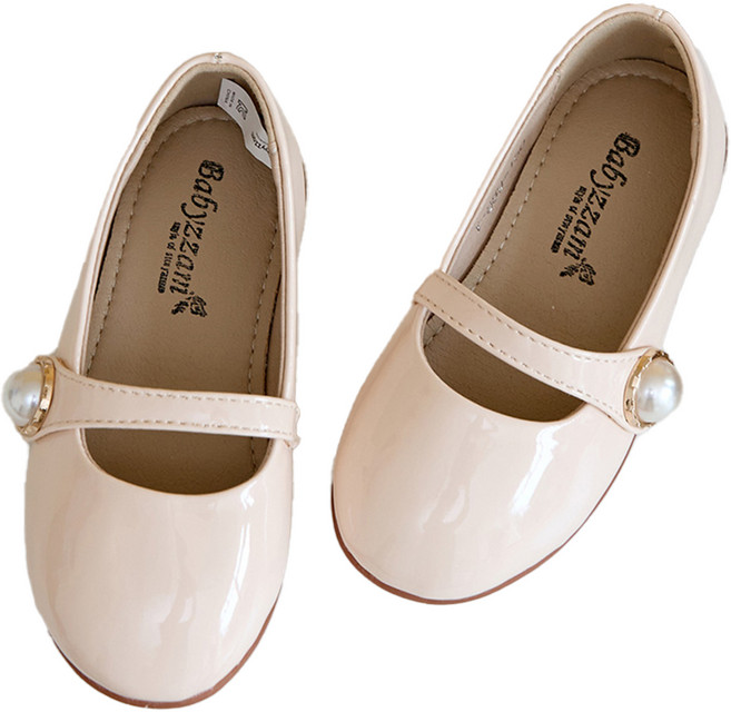 베이비잼 여아용 진주알 플랫구두