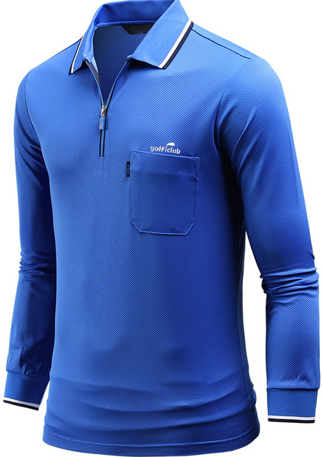 다꾸앙 남성용 긴팔 언토이 골프 자수 카라티 E09JKA_JL4370