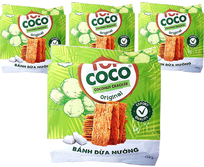 탑코코 코코넛 오리지널 크래커 10p, 150g, 4개