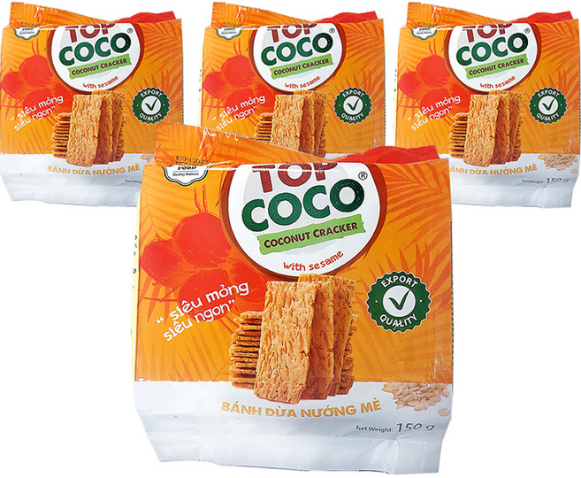 탑 코코 코코넛 크래커 참깨맛 10p, 150g, 4개