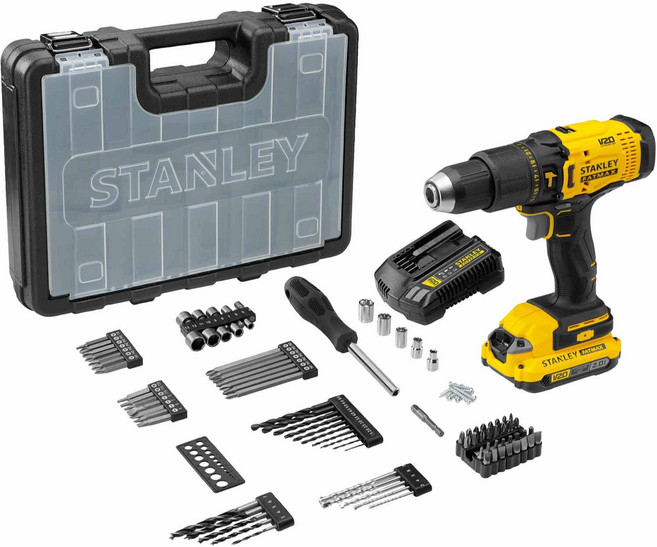 STANLEY 20V 맥스 햄머 드릴 드라이버 세트 SCD711D1KA-KR, 1세트