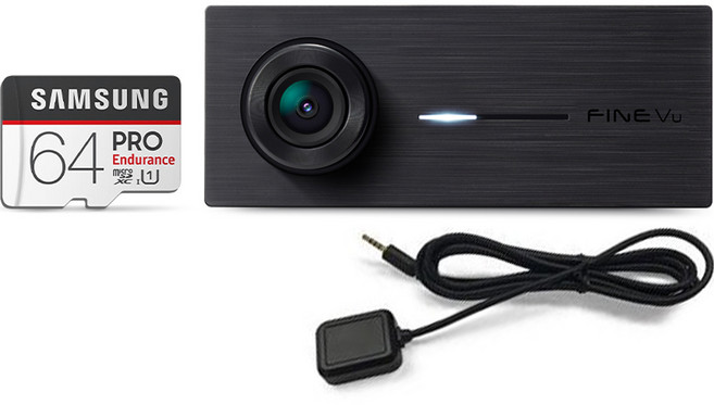 파인디지털 전후방 FHD NON-LCD 2채널 블랙박스 X33 + GPS 세트, 64GB