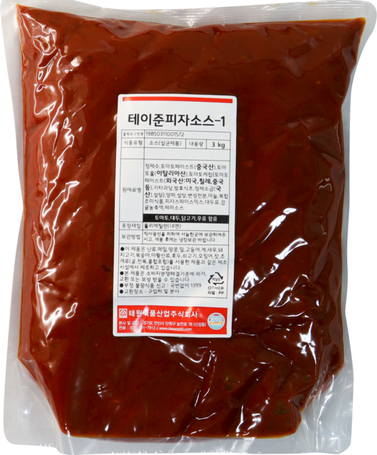 테이준 피자 소스 1, 1개, 3kg