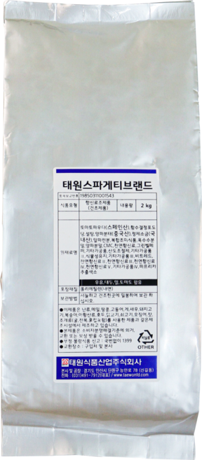 태원 스파게티 브랜드, 1개, 2kg