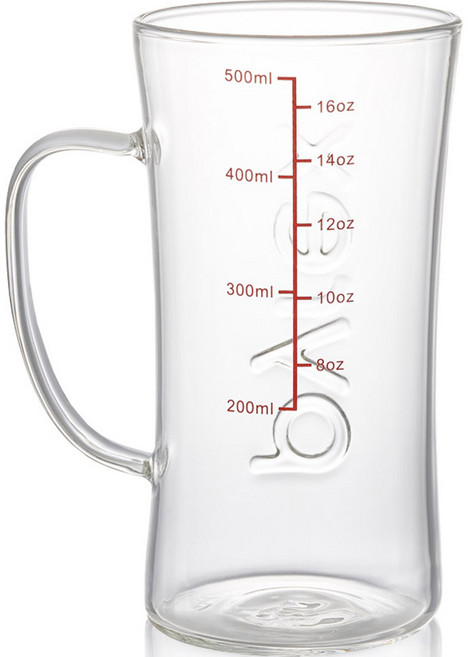 pyrex 單把手透明量杯, 500ml, 混合顏色, 1個