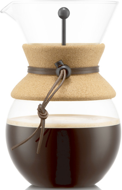 [쿠팡수입] 보덤 푸어오버 커피 메이커와 영구 필터 1.0L 코르크
