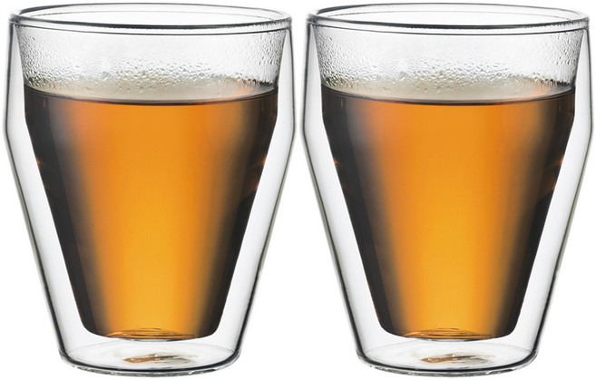 보덤 티틀리스 더블월 글라스 0.25L, 혼합색상, 2개