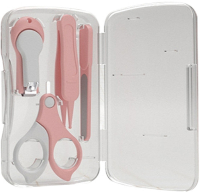 도도리빙 유아용 파스텔 손톱깎이 세트, 핑크, 1세트