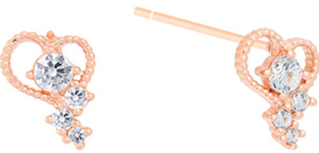 밀튼스텔리 여성용 실버 귀걸이 MSJ-SE50010RGWQ