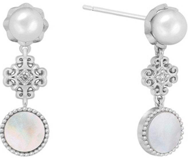 밀튼스텔리 여성용 실버 귀걸이 MSJ-SE180252WGWQ