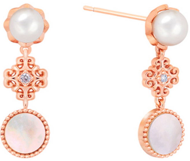 밀튼스텔리 여성용 실버 귀걸이 MSJ-SE180251RGWQ