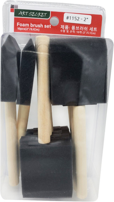 아트시크릿 다용도 폼브러쉬 1152-2 10p, 1개, 블랙
