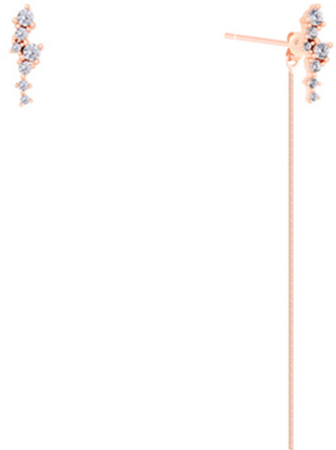 밀튼스텔리 여성용 언발 실버 귀걸이 MSJ-SE170262RGWQ