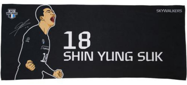 현대캐피탈 플레이어 일러스트 페이스타월 신영석, 곤색, 1개