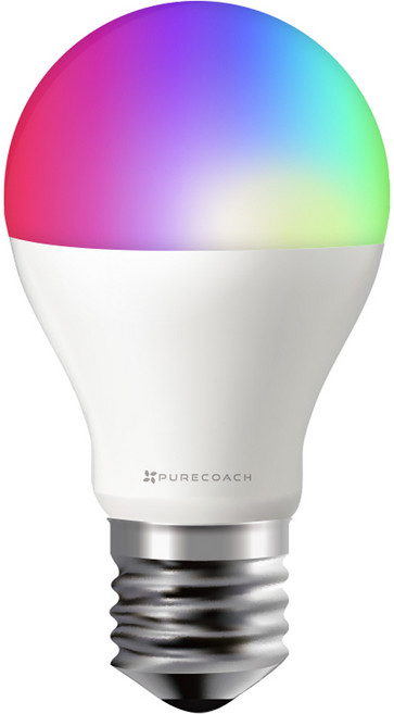퓨어코치 홈IoT 전구색 LED Wi Fi 무선 스마트 전구 9.5W LB806-E26, RGB, 1개
