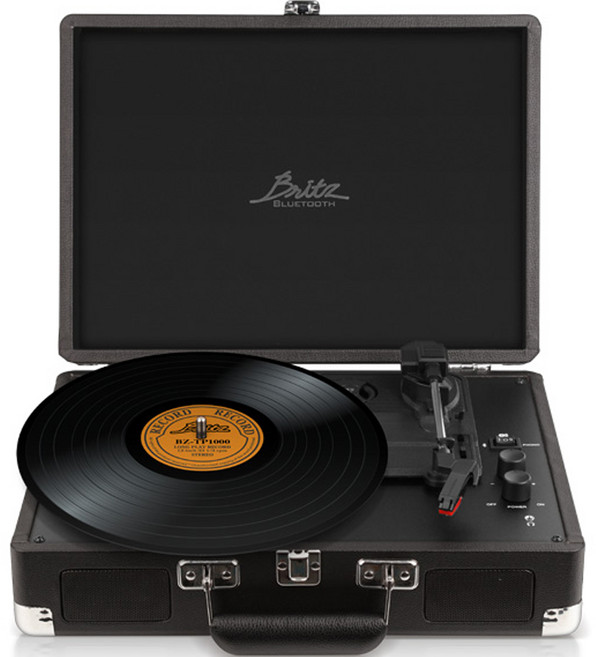 브리츠 블루투스 턴테이블 플레이어, BZ-TP1000, 블랙