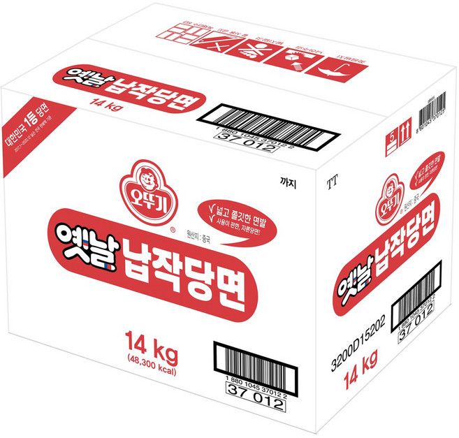 오뚜기 옛날 납작당면, 1개, 14kg
