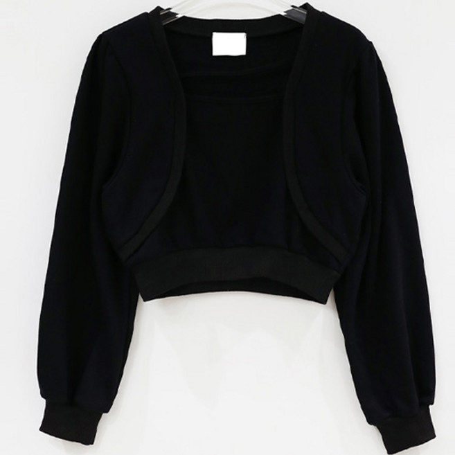 슈가펀 여성용 라일잼 볼레로 스퀘어넥 티셔츠