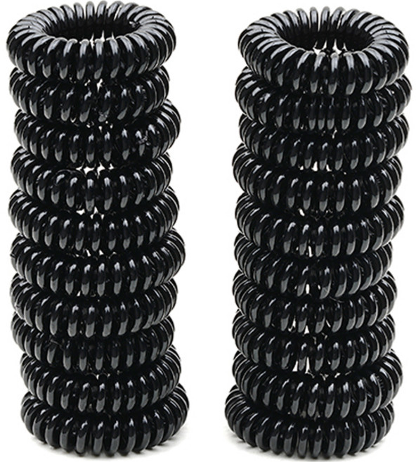 링하나 여성용 스프링 전화선 머리끈 블랙소형 머리끈 RK37 20P