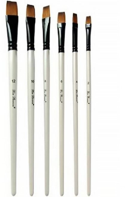 리라 수채화 유화 겸용 브러쉬 세트 1, 6종, 1세트