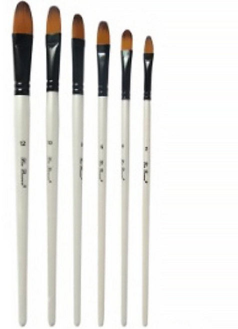 리라 수채화 유화 겸용 브러쉬 세트 4, 1세트, 6종