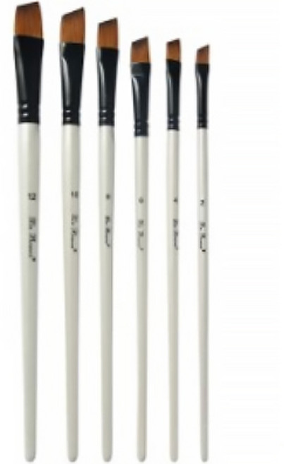 리라 수채화 유화 겸용 브러쉬 세트 2, 1세트, 6종