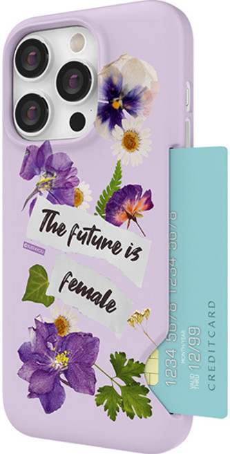 JUST4YOU 플라워 콜라주 슬림카드 휴대폰 케이스