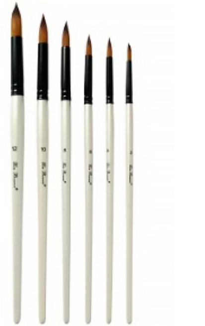 리라 수채화 유화 겸용 브러쉬 세트 3, 1세트, 6종