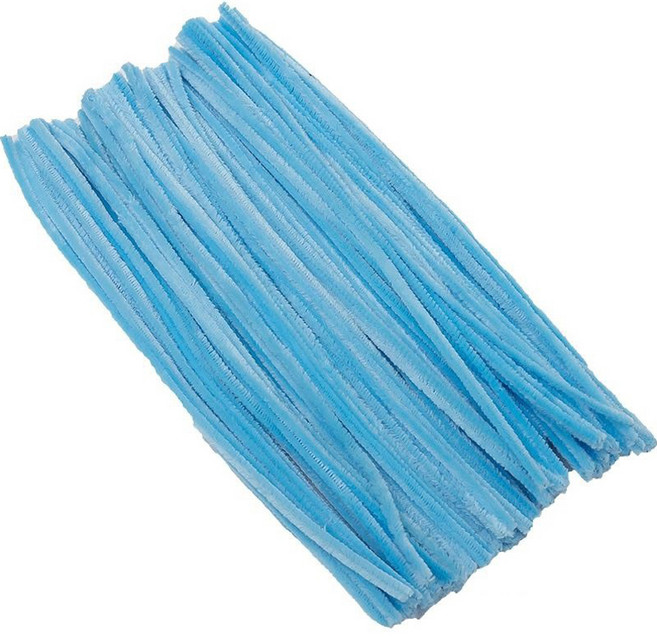 마다꾸미 컬러모직 공예철사, 06 라이트 블루, 200개