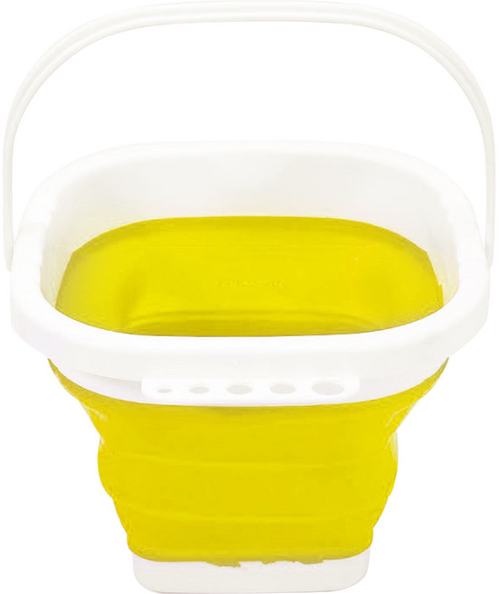 다사바바 실리콘 접이식 사각 물통, 그린