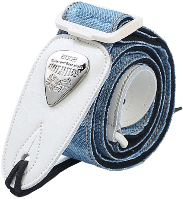 단색 두께만 다른 기타스트랩 16 위장 시리즈 하늘색, 1개