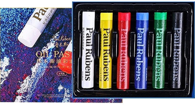 오리지널 오일파스텔 01 세트, 6색, 1세트