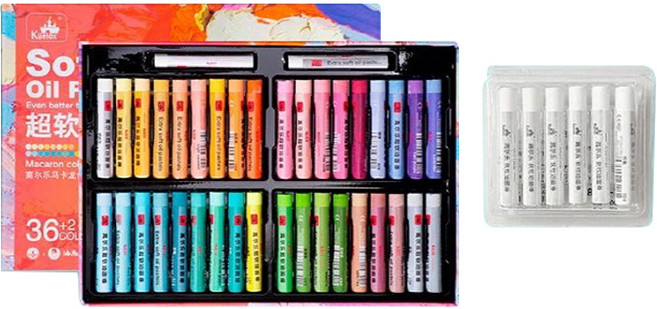 특수 오일파스텔 02 마카롱 36색 + 화이트 6p 세트, 1세트