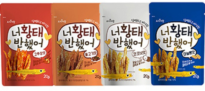 요리여왕 너황태반했어 고추장맛 + 마늘빵맛 + 불고기맛 + 코코넛맛 세트, 1세트, 20g