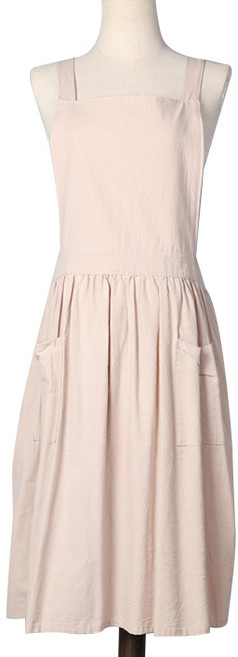 쏘앤영 공주풍 기름때 방지 앞치마, 베이지, 1개