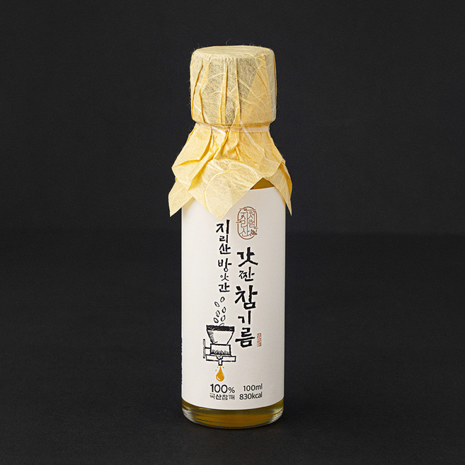 지리산방앗간 갓짠 참기름, 100ml, 1개
