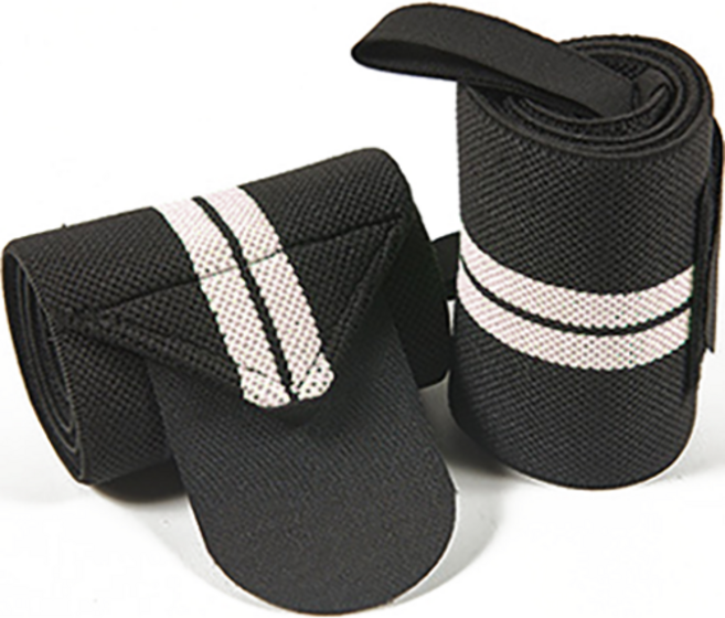 어코랄 벨크로 손목보호대 2줄 스트라이프, 그레이블랙, 1개