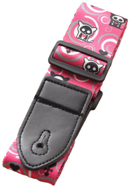 메이크마인 패턴 어깨끈 멜빵 기타 스트랩 핑크판다, 1개