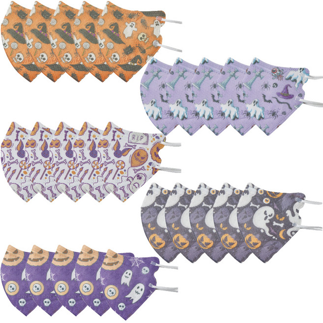 YIROWA 萬聖節立體口罩 S, 25張, 混合顏色