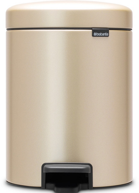 brabantia 腳踏式垃圾桶-5L New Icon, 金屬金色