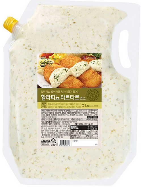 대상 쉐프원 할라피뇨 타르타르 소스, 1개, 2kg