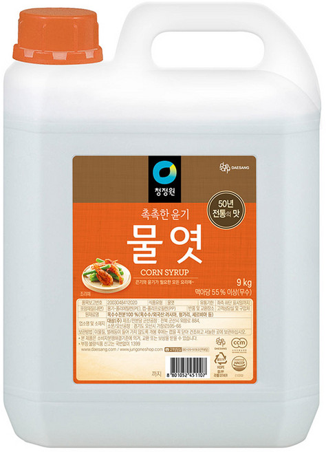 청정원 물엿, 9kg, 1개