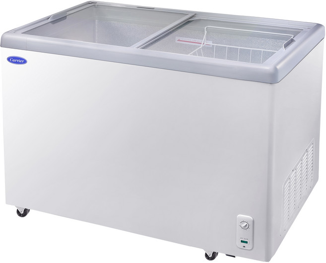 캐리어 저소음 다목적 유리도어 냉동고, 화이트, CSDHD301WA