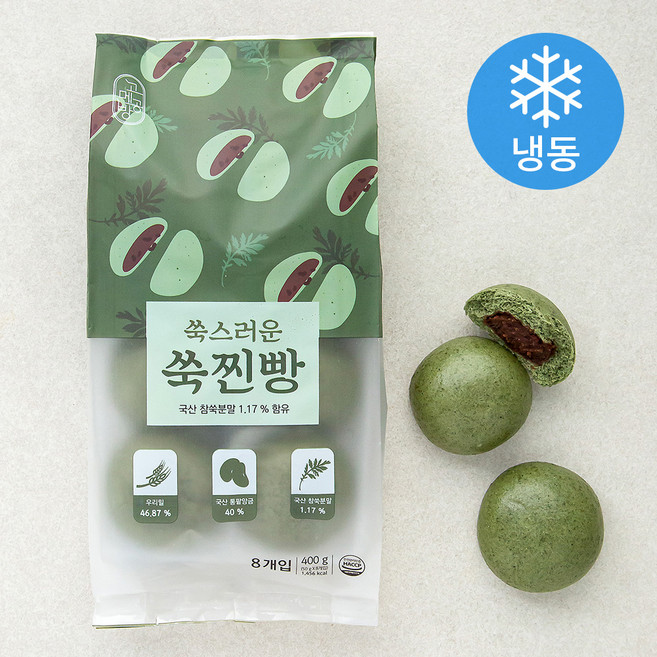 고메공방 쑥쓰러운 쑥찐빵 냉동, 50g, 8개입, 1개