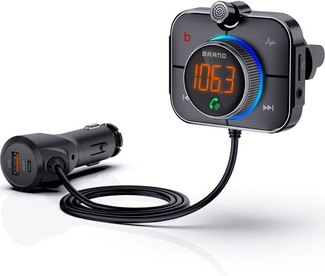 넥스트유 올인원 차량용 PD고속충전 블루투스 오디오 노이즈캔슬링 무선 카팩, NEXT-6422BTC