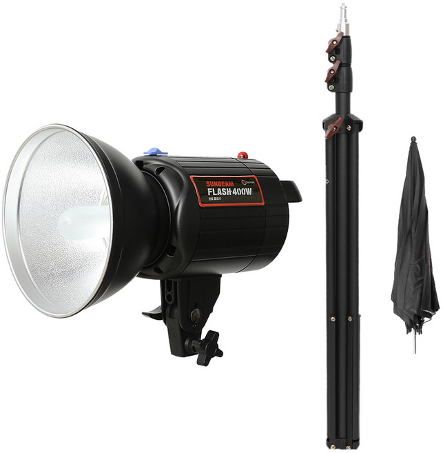 대한 부드러운 인물 사진 제품 음식 촬영 조명 순간광 썬빔플래시 블랙 엄브렐라 슈퍼스탠드 세트, FLASH-SET15, 1세트