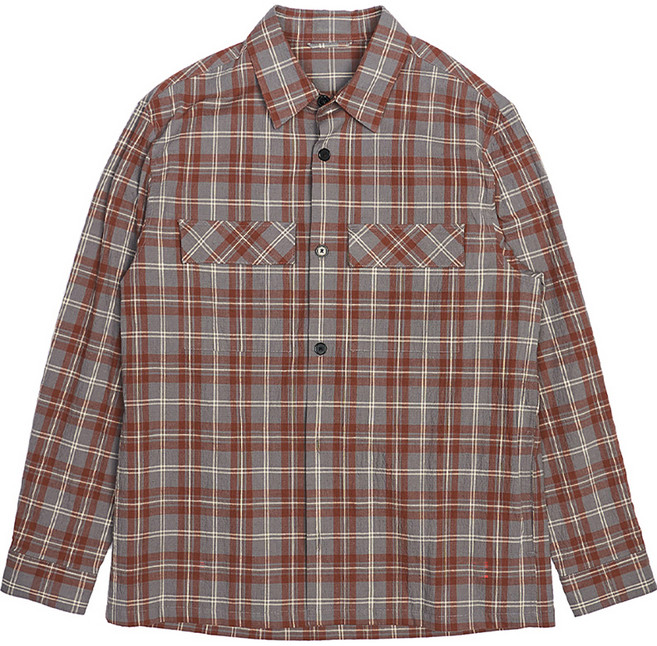 킨록 남성용 SONDRIO 체크 써커 셔켓