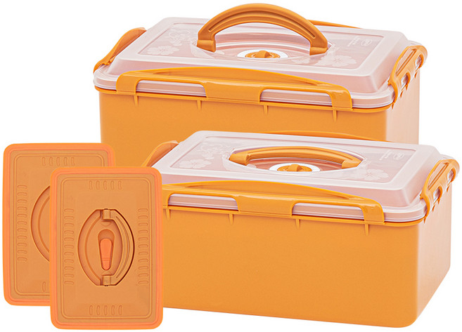 이지앤프리 황토누름독 스마트 김치통 + 누름이, 2.6L, 2개